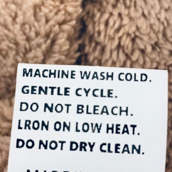 NWT Gorgeous L Cozy Fluffy Sherpa lk Tan Wide Leg Elastic Drawstring Teddy Pants - Picture 5 of 12